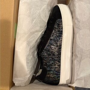 P448 Black and Silver Sneakers